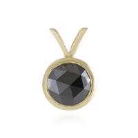 9K Black Diamond Gold Pendant