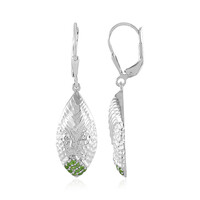 Russian Diopside Silver Earrings (SAELOCANA)