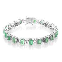 Zambian Emerald Silver Bracelet