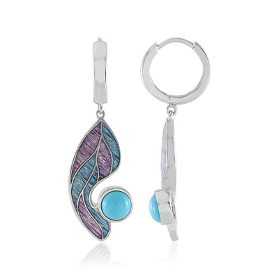 Sleeping Beauty Turquoise Silver Earrings