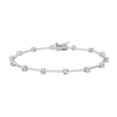 White Topaz Silver Bracelet