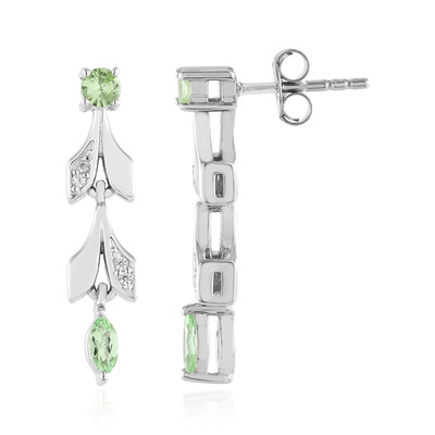 Tanzanian Tsavorite Silver Earrings