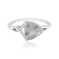 Green Amethyst Silver Ring