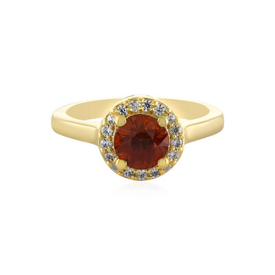 Mahogany Zircon Silver Ring