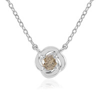 I3 Champagne Diamond Silver Necklace