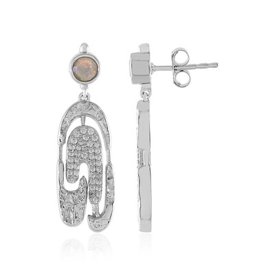 Welo Opal Silver Earrings (MONOSONO COLLECTION)