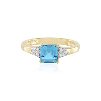 Swiss Blue Topaz Silver Ring