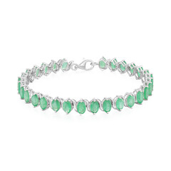 Zambian Emerald Silver Bracelet