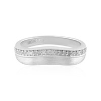 I4 (J) Diamond Silver Ring