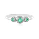 Colombian Emerald Silver Ring