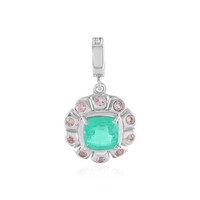 Russian Emerald Silver Pendant