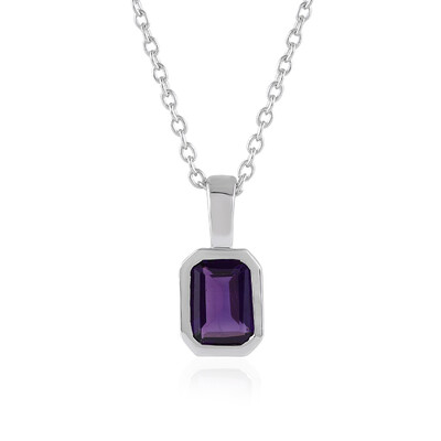 Zambian Amethyst Silver Necklace