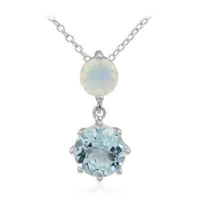 Sky Blue Topaz Silver Necklace