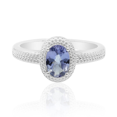 Unheated Tanzanite Silver Ring