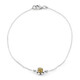 Yellow Zircon Silver Bracelet