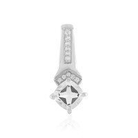 White Topaz Silver Pendant