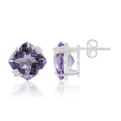 Rose de France Amethyst Silver Earrings