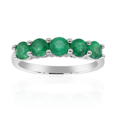 18K AAA Zambian Emerald Gold Ring (CIRARI)