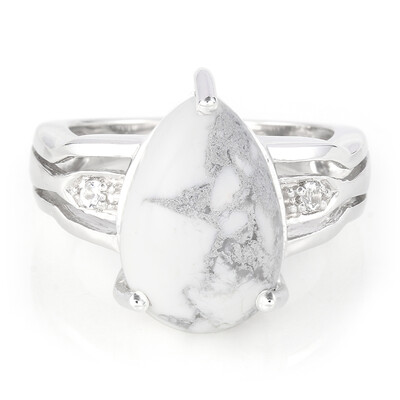 Howlite Silver Ring