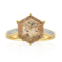 9K Australian sunstone Gold Ring