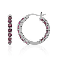 Rhodolite Silver Earrings