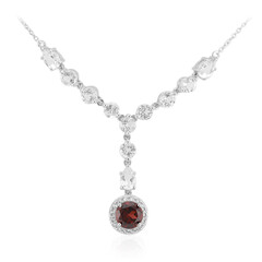 Garnet Silver Necklace