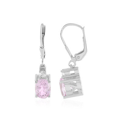 Kunzite Silver Earrings