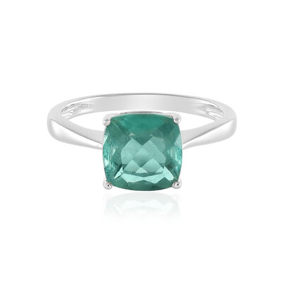 Green Fluorite Silver Ring