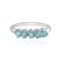 Blue Apatite Silver Ring