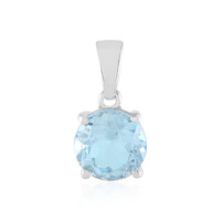 Sky Blue Topaz Silver Pendant