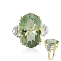 9K Rio Grande Green Amethyst Gold Ring