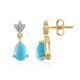 Sleeping Beauty Turquoise Silver Earrings