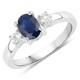 Blue Sapphire Silver Ring