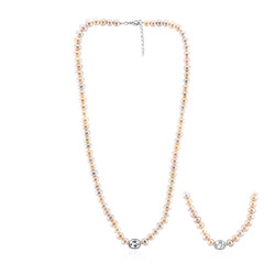 Freshwater pearl Silver Necklace (TPC)