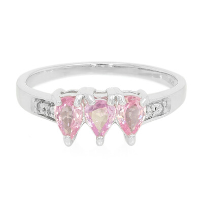 Pink Sapphire Silver Ring