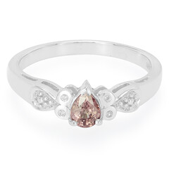 Pink Zircon Silver Ring