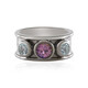 Pink Mystic Quartz Silver Ring