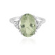 Green Amethyst Silver Ring