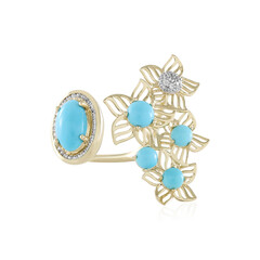 9K Sleeping Beauty Turquoise Gold Ring (Ornaments by de Melo)