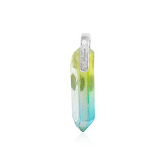 Bi Colour Quartz Silver Pendant