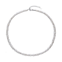 White Freshwater Pearl Silver Necklace