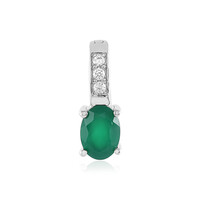 Green Onyx Silver Pendant