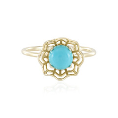 9K Sleeping Beauty Turquoise Gold Ring (Ornaments by de Melo)