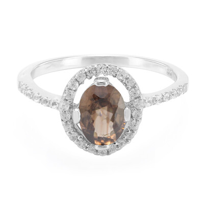 Cinnamon Zircon Silver Ring