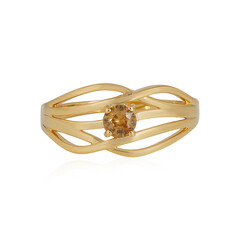 Yellow Zircon Silver Ring