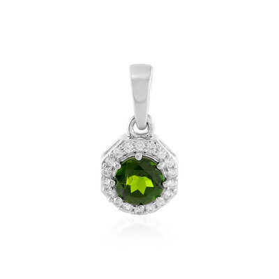 Russian Diopside Silver Pendant