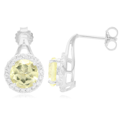 Lemon Citrine Silver Earrings