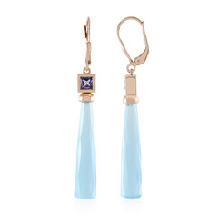 Blue Chalcedony Silver Earrings (KM by Juwelo)