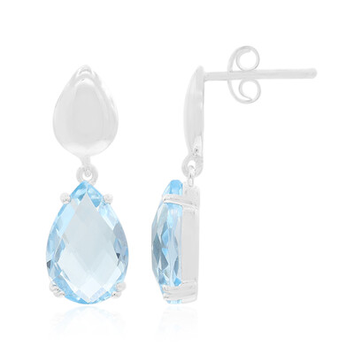 Sky Blue Topaz Silver Earrings