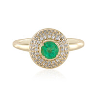 9K Russian Emerald Gold Ring